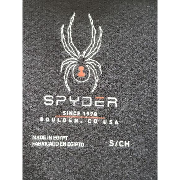 Spyder Mens Pullover Shirt or Jacket Small Long Sleeve Black 1/4 Zip Lightweight - Picture 3 of 6